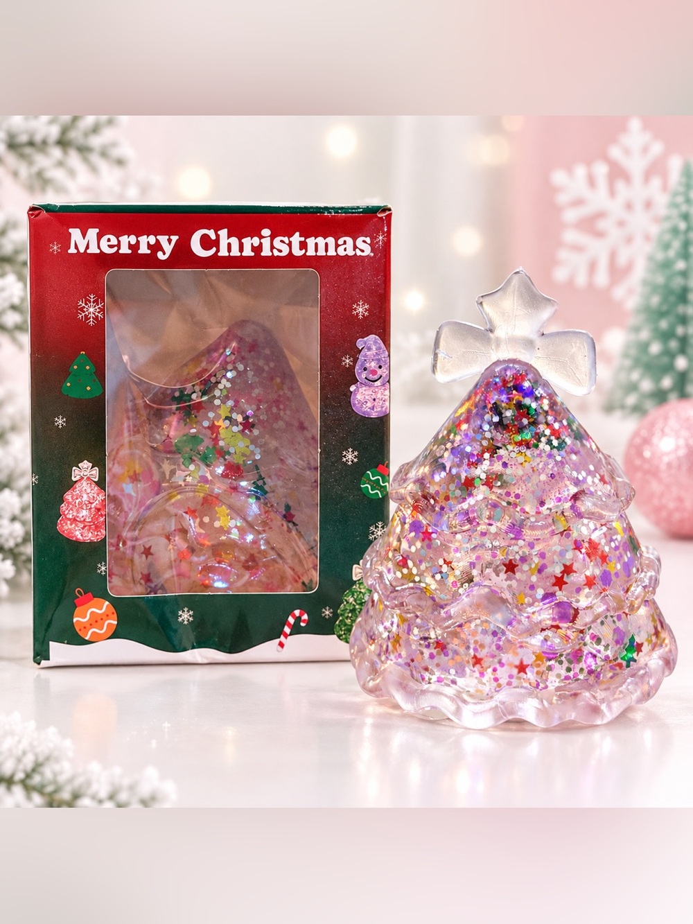 Christmas Tree Glitter Sugar Squishy